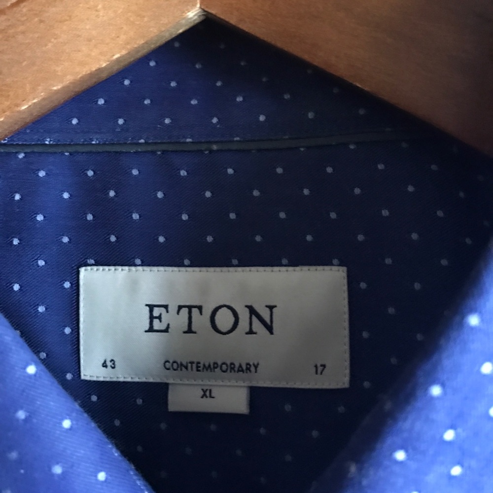 ETON Men’s Button Up; French collar.